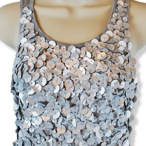 Michael Kors Gray Confetti Allover T Shirt Knit Tank Top Size S Womens